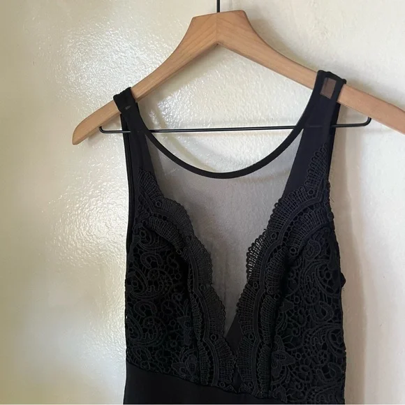 Lulus | I Promise Black Lace Skater Dress - Picture 5 of 7